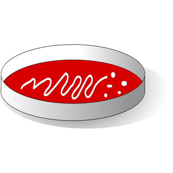 Blood Agar Plate with colonies Free SVG